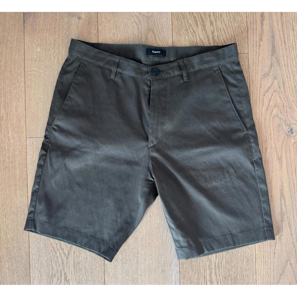 Theory Zaine Twill Shorts - Men's 30", 8" inseam, Military